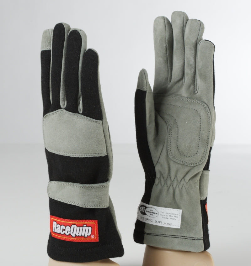 RaceQuip Black 1-Layer SFI-1 Glove - Medium