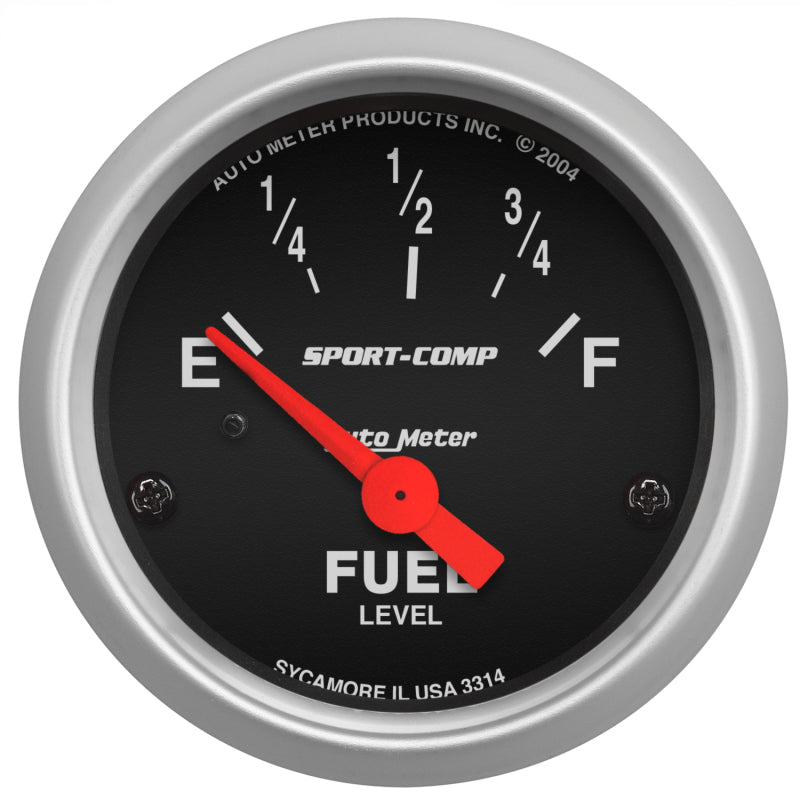 Autometer Sport Comp 52mm Short Sweep Electronic Fuel Level Gauge
