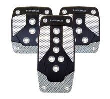 Load image into Gallery viewer, NRG Aluminum Sport Pedal M/T - Black w/Silver Carbon