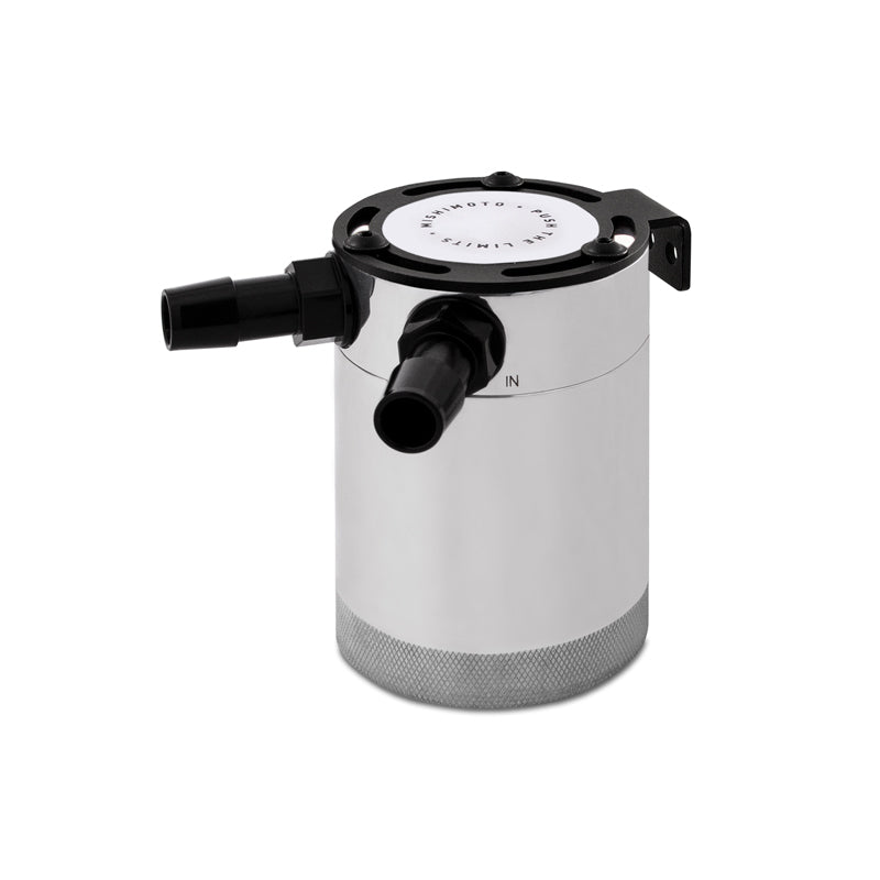 Mishimoto Compact Baffled Oil Catch Can - 2-Port - Polished