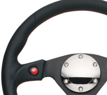 Load image into Gallery viewer, NRG Reinforced Steering Wheel (320mm) Blk Leather w/Dual Buttons