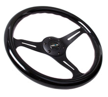 Load image into Gallery viewer, NRG Classic Wood Grain Steering Wheel (350mm) Black Paint Grip w/Black 3-Spoke Center